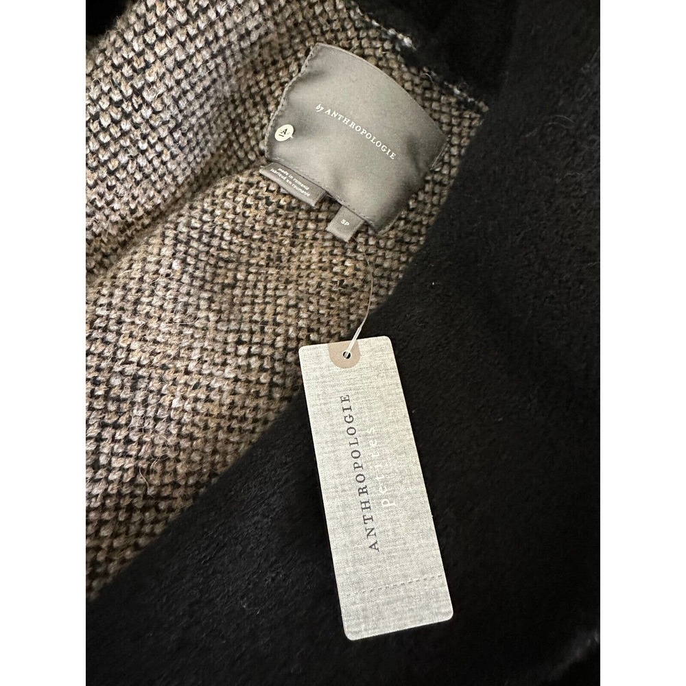 NWT Anthropologie Ferna Plaid Sweater Coat Wool Blend Women's SP Small Petite - Picture 11 of 14